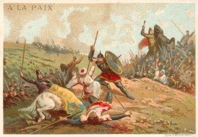 Theuderic IV、King of the Franks、およびBattle of Tours、732 作： French School